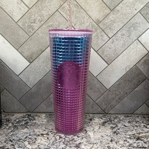 Starbucks pink blue bling studded tumbler
